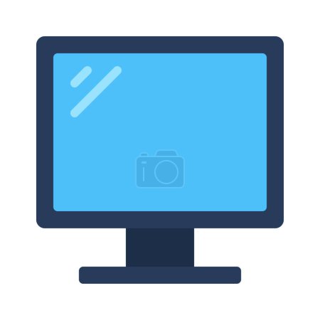 Ilustración de Icono del monitor de ordenador, ilustración vectorial - Imagen libre de derechos