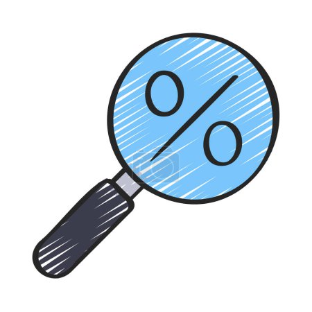 Illustration for Interest Magnifying Glass icon vector illustration - Royalty Free Image