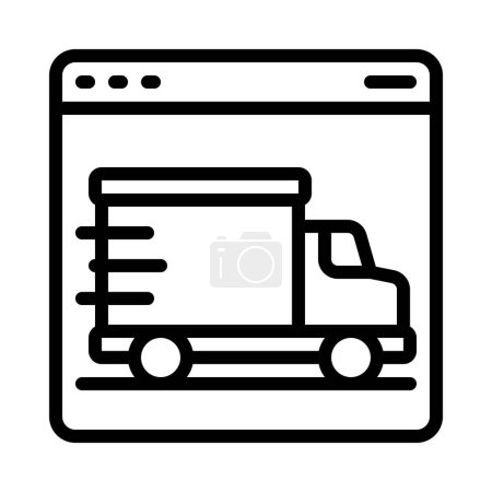 Téléchargez les illustrations : Illustration vectorielle icône camion de livraison - en licence libre de droit