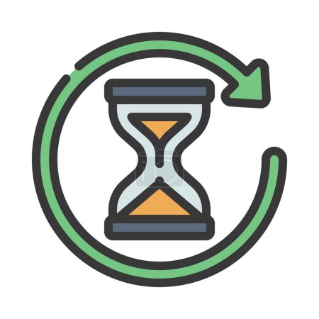 Ilustración de Reloj de arena tiempo aislado icono web - Imagen libre de derechos