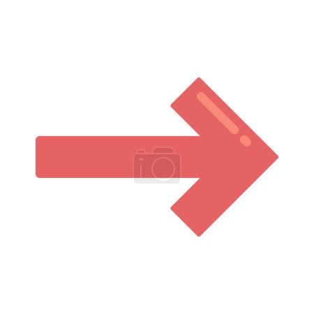 Ilustración de Flecha derecha aguda Icono web grueso vector ilustración - Imagen libre de derechos