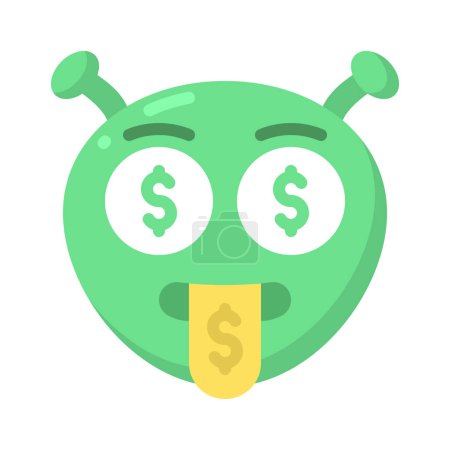 Ilustración de Ojos de dinero icono web vector ilustración - Imagen libre de derechos