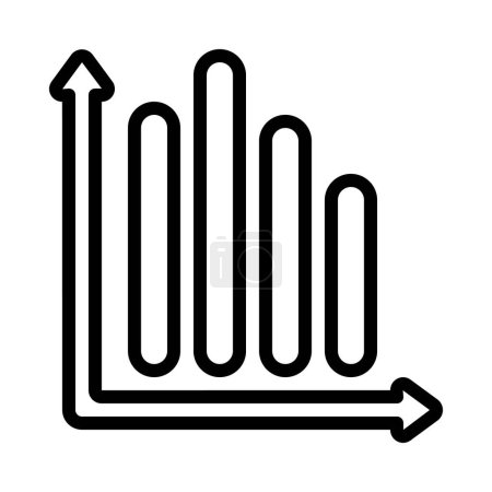 Illustration for Bar Chart  icon vector illustration - Royalty Free Image