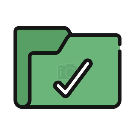 Illustration for Check Mark Folder icon, vector illustration - Royalty Free Image