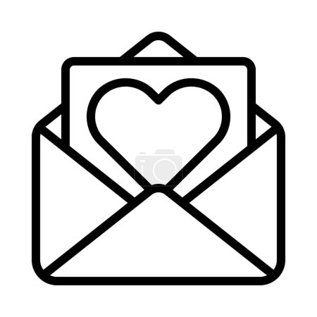 Téléchargez les illustrations : Love Mail icône, illustration vectorielle - en licence libre de droit