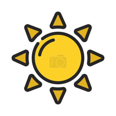 Illustration for Sun, sunshine  icon vector illustration - Royalty Free Image