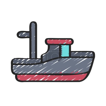 Ilustración de Icono del barco, ilustración vectorial simple - Imagen libre de derechos