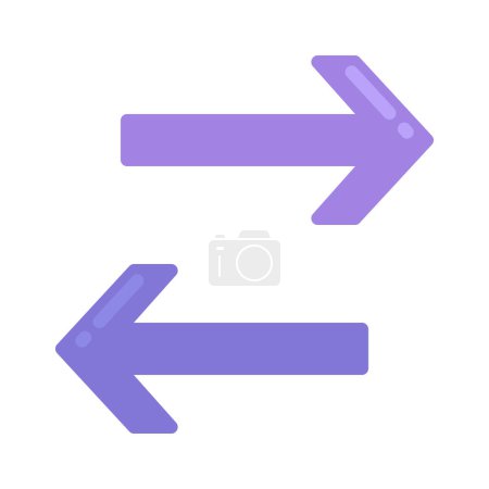 Illustration for Right and Left Arrows   icon isolated on white background. vector. - Royalty Free Image