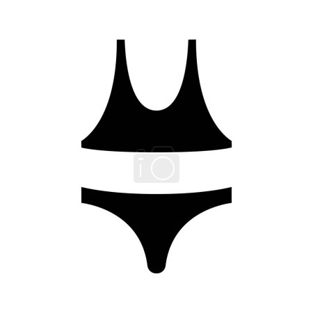 Ilustración de Bikini icono web vector ilustración - Imagen libre de derechos
