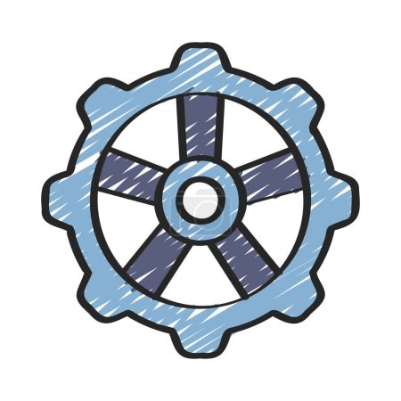 Ilustración de Icono web de Cogwheel. Ilustración vectorial - Imagen libre de derechos