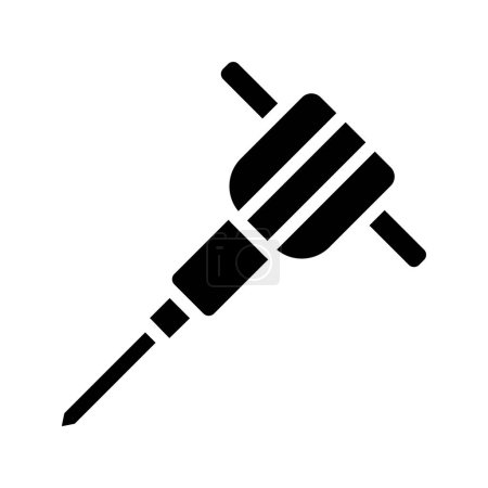Illustration for Jackhammer  icon on white background - Royalty Free Image
