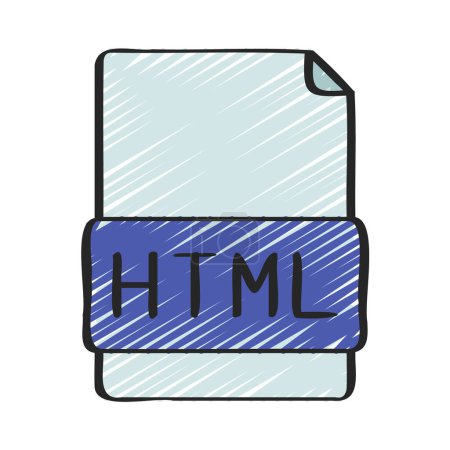 Illustration for HTML file, technology concept vector illustration background design - Royalty Free Image
