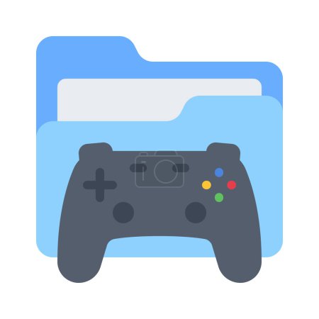 Illustration for Gaming Folder icon, vector illustration - Royalty Free Image