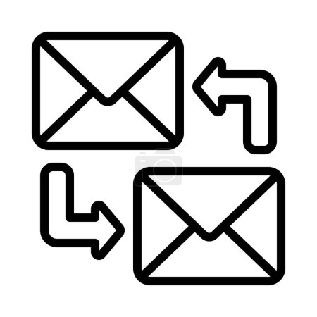 Ilustración de Sync Icono de correo, ilustración vectorial - Imagen libre de derechos