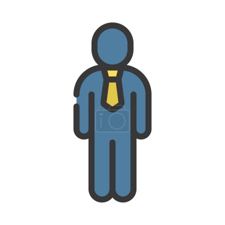 Illustration for Business Person web icon vector illustration - Royalty Free Image