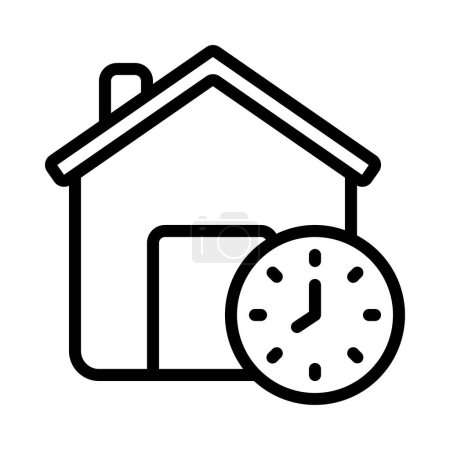 Illustration for House Time icon, vector illustration - Royalty Free Image