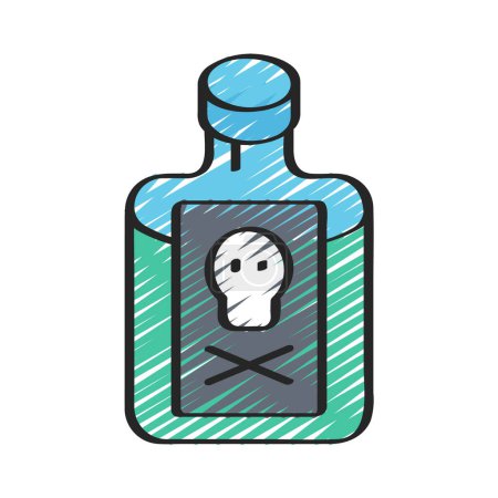 Illustration for Poison web icon vector illustration - Royalty Free Image