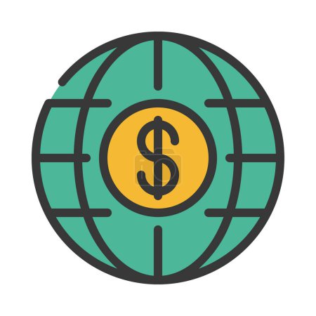 Téléchargez les illustrations : Internet Icône de monnaie, illustration vectorielle - en licence libre de droit