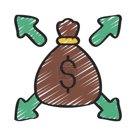 Téléchargez les illustrations : Augmenter l'illustration vectorielle d'icône Web Money - en licence libre de droit