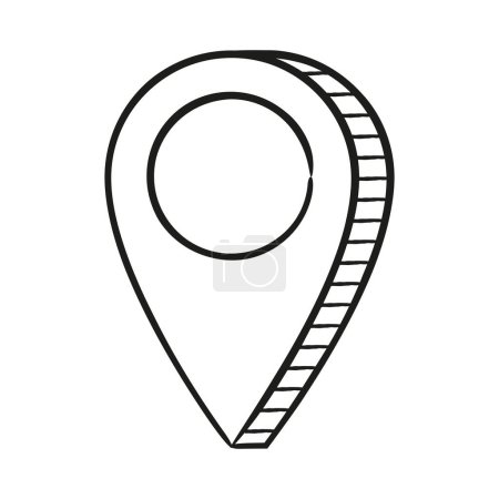 Ilustración de Simple icono de pin de navegación, ilustración vectorial - Imagen libre de derechos