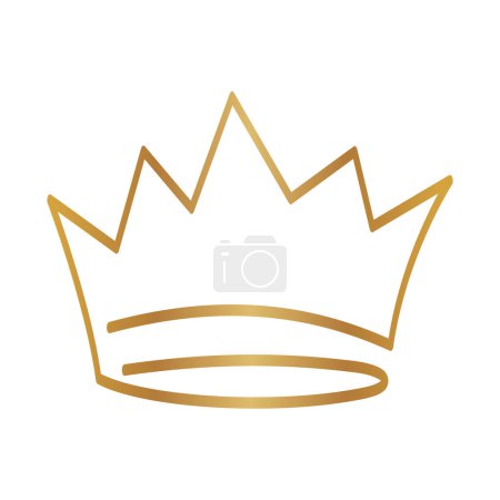 Ilustración de Corona real icono vector ilustración sobre fondo blanco - Imagen libre de derechos