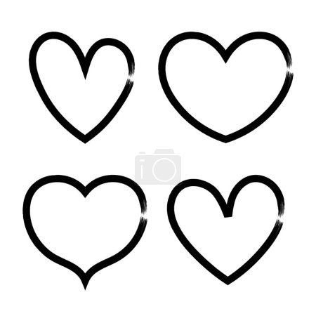 Ilustración de Múltiples corazones vector ilustración fondo - Imagen libre de derechos