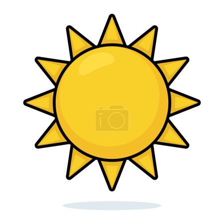 Illustration for Sun, sunshine  icon vector illustration - Royalty Free Image