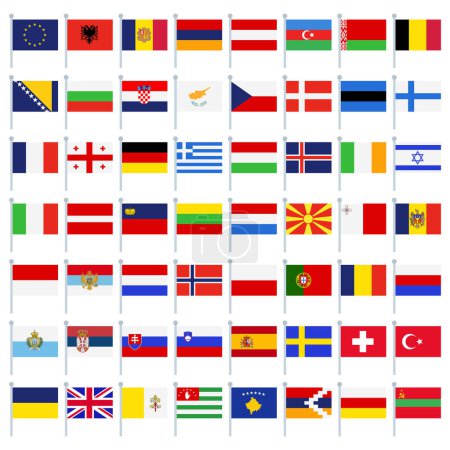Ilustración de Bandera Pole web icono vector ilustración - Imagen libre de derechos