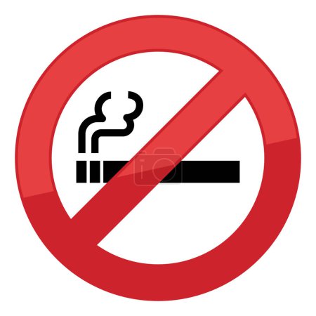 Illustration for No Smoking Red Sign - Royalty Free Image