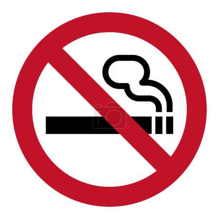 Illustration for No Smoking web icon vector illustration - Royalty Free Image