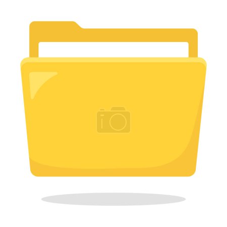 Illustration for Folder with Shadow icon, vector illustration - Royalty Free Image