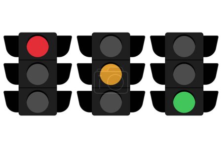 Illustration for Traffic Lights icon illustration background - Royalty Free Image
