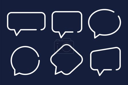 Illustration for Chat bubbles icons set, vector illustration - Royalty Free Image