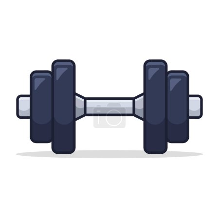 Illustration for Dumbbell  web icon, line style - Royalty Free Image
