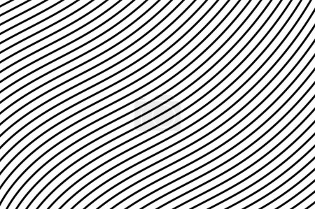 Ilustración de Fondo de líneas onduladas negras, ilustración vectorial - Imagen libre de derechos