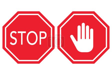 Illustration for Stop sign icon, vector illustration simple design - Royalty Free Image