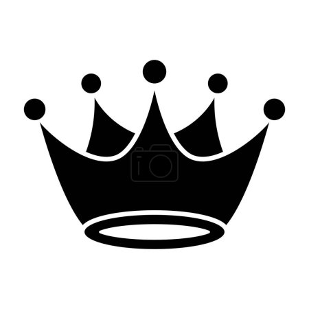 Téléchargez les illustrations : Couronne royale icône vectorielle illustration sur fond blanc - en licence libre de droit