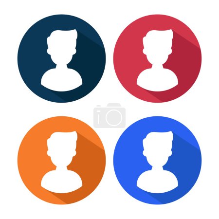 Illustration for Anonymous Avatars Circle Multiple Colors - Royalty Free Image