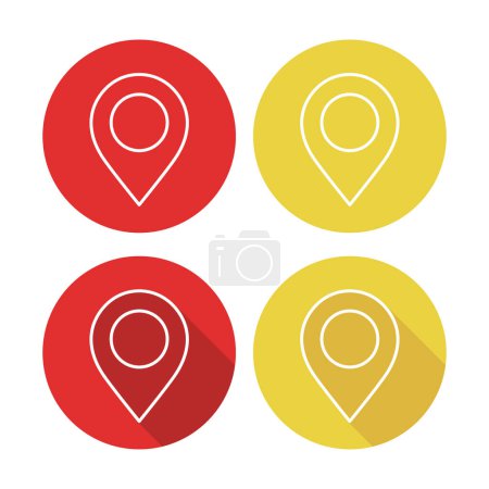 Illustration for Set of pin location icons vector illustration background - Royalty Free Image