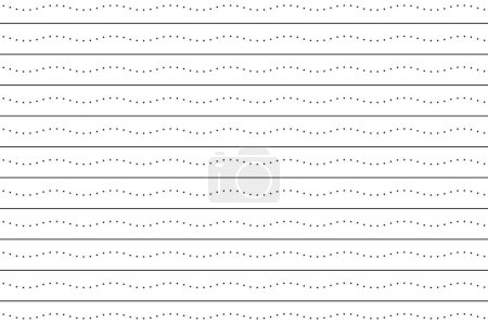 Illustration for Wavy Lines Dotted And Straight, vector illustration - Royalty Free Image