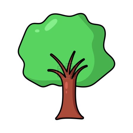 Illustration for Tree web  icon vector illustration - Royalty Free Image