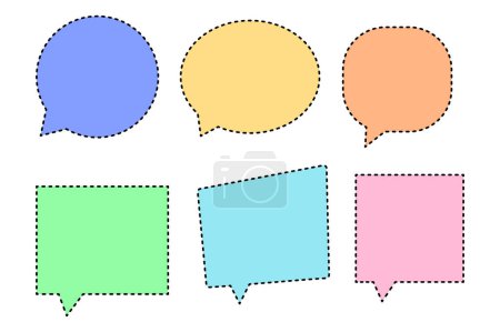 Ilustración de Conjunto de iconos de burbujas de chat, ilustración de vectores - Imagen libre de derechos