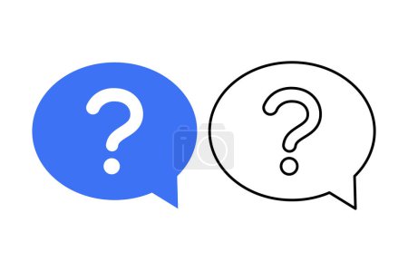 Illustration for Question Mark Message Bubbles icons vector illustration - Royalty Free Image