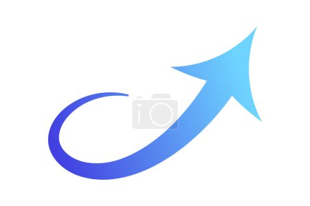 Ilustración de Flecha de círculo de gradiente azul - Imagen libre de derechos