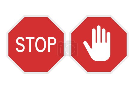 Illustration for Stop sign icon, vector illustration simple design - Royalty Free Image