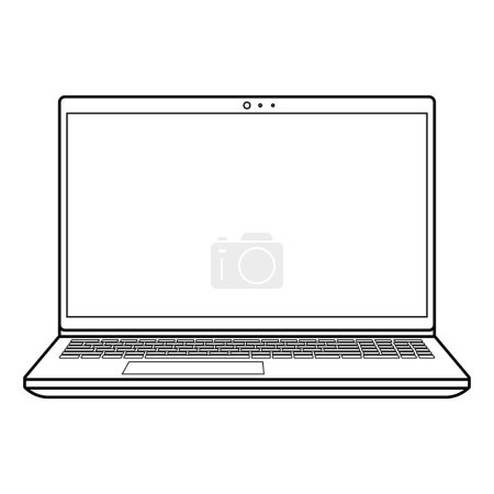 Ilustración de Icono del ordenador portátil, ilustración vectorial - Imagen libre de derechos