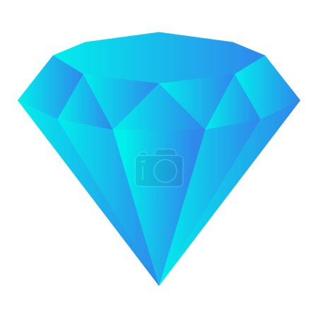 Téléchargez les illustrations : Icône diamant illustration vectorielle sur fond blanc - en licence libre de droit