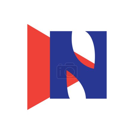 N Modèle de logo lettre vecteur ico