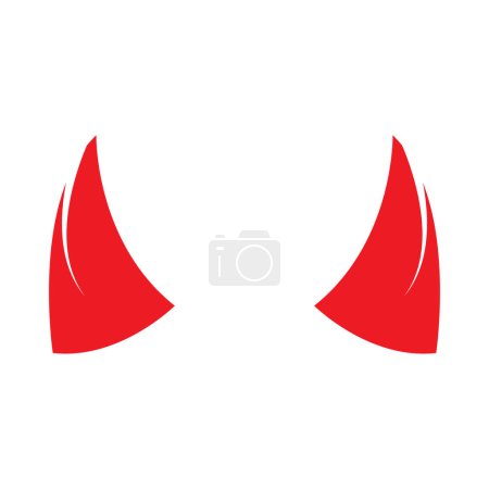 Illustration for Devil logo illustration vector template - Royalty Free Image