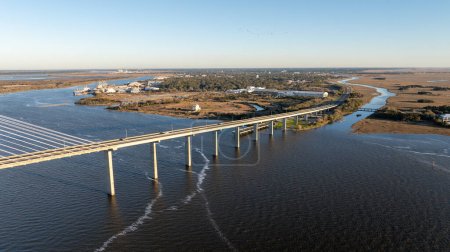 Photo for Sidney Lanier Bridge in Brunswick, Georgia. - Royalty Free Image
